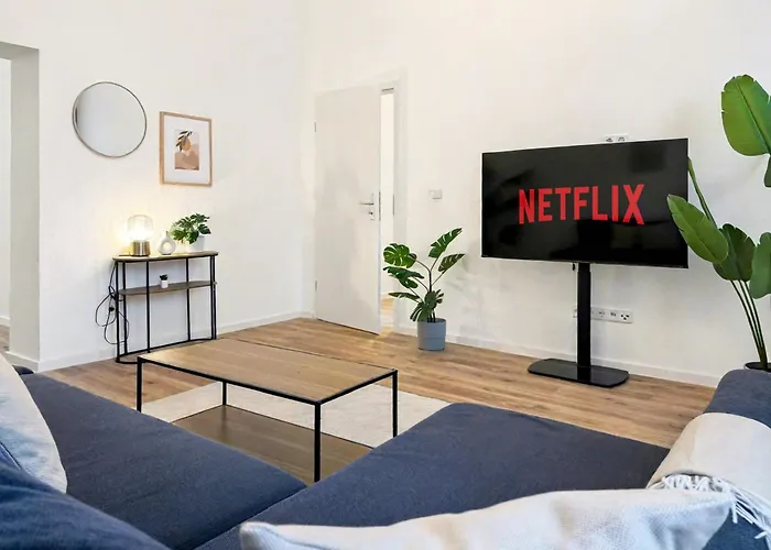 Stuck-denkmal-apartment Zentral In Mit Hohen Decken 公寓 克雷费尔德